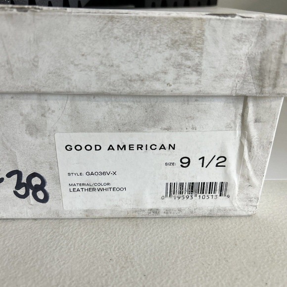 Good American Chunky Leather New Chelsea White and Black Combat Boots NIB 9.5 - Picture 5 of 8